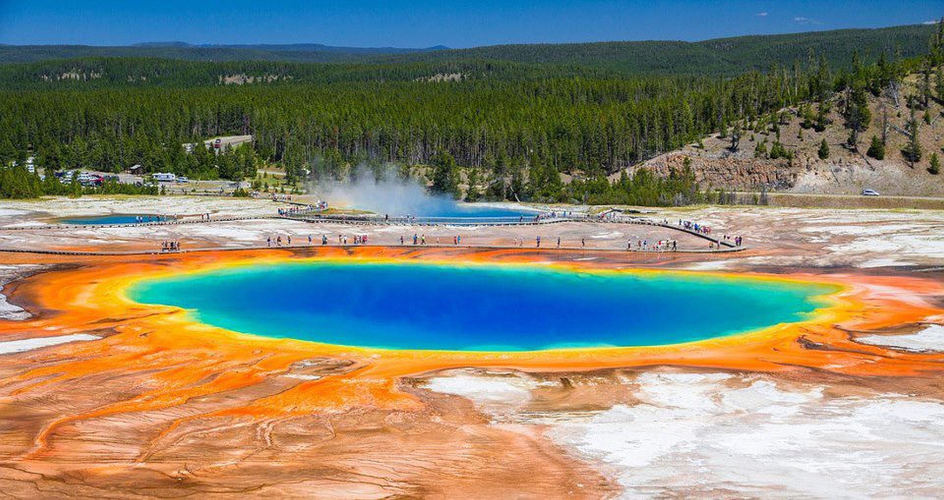Grand Prismatic Spring Arena Pile Top 10 Most Surreal Places In United States
